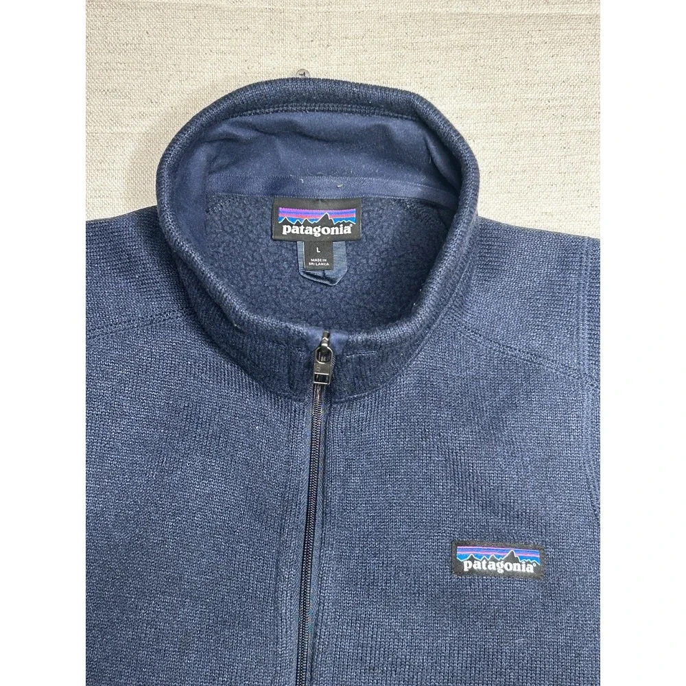 Patagonia Better Sweater Vest Men's L Navy Blue Full Zip Fleece Outdoor